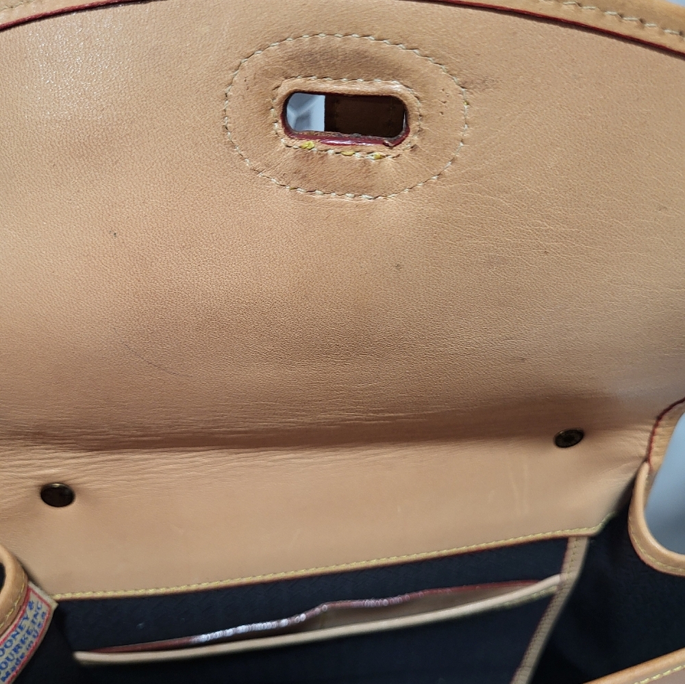 VTG Dooney & Bourke Black Cabriolet & Leather Duck Emblem Backpack RARE - Picture 9 of 12